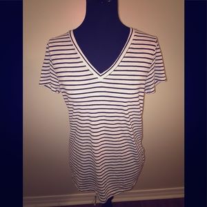$5 Sale! Mossimo V-Neck Stripped Tee